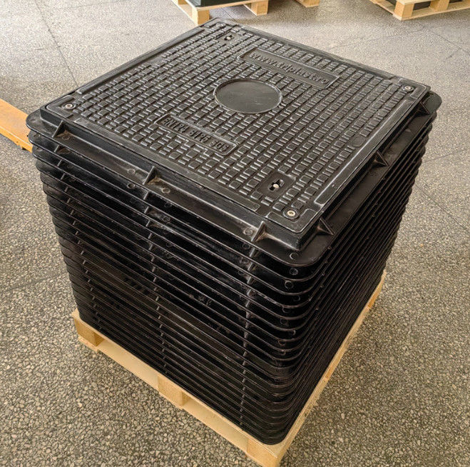 Kwadratowy kształt 25 mm pokrycie otworu szklany Standard Size Frp Chamber Cover, zewnętrzne pokrycia kanalizacji wody