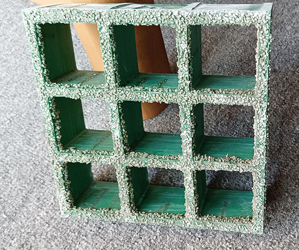Materiał z zielonych włókien szklanych 38*38*38mm grubość szlifowana kratka FRP grilla antypoślizgowa